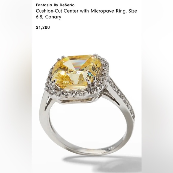 Fantasia by DeSerio ring in 14-karat white gold ring - Picture 1 of 8